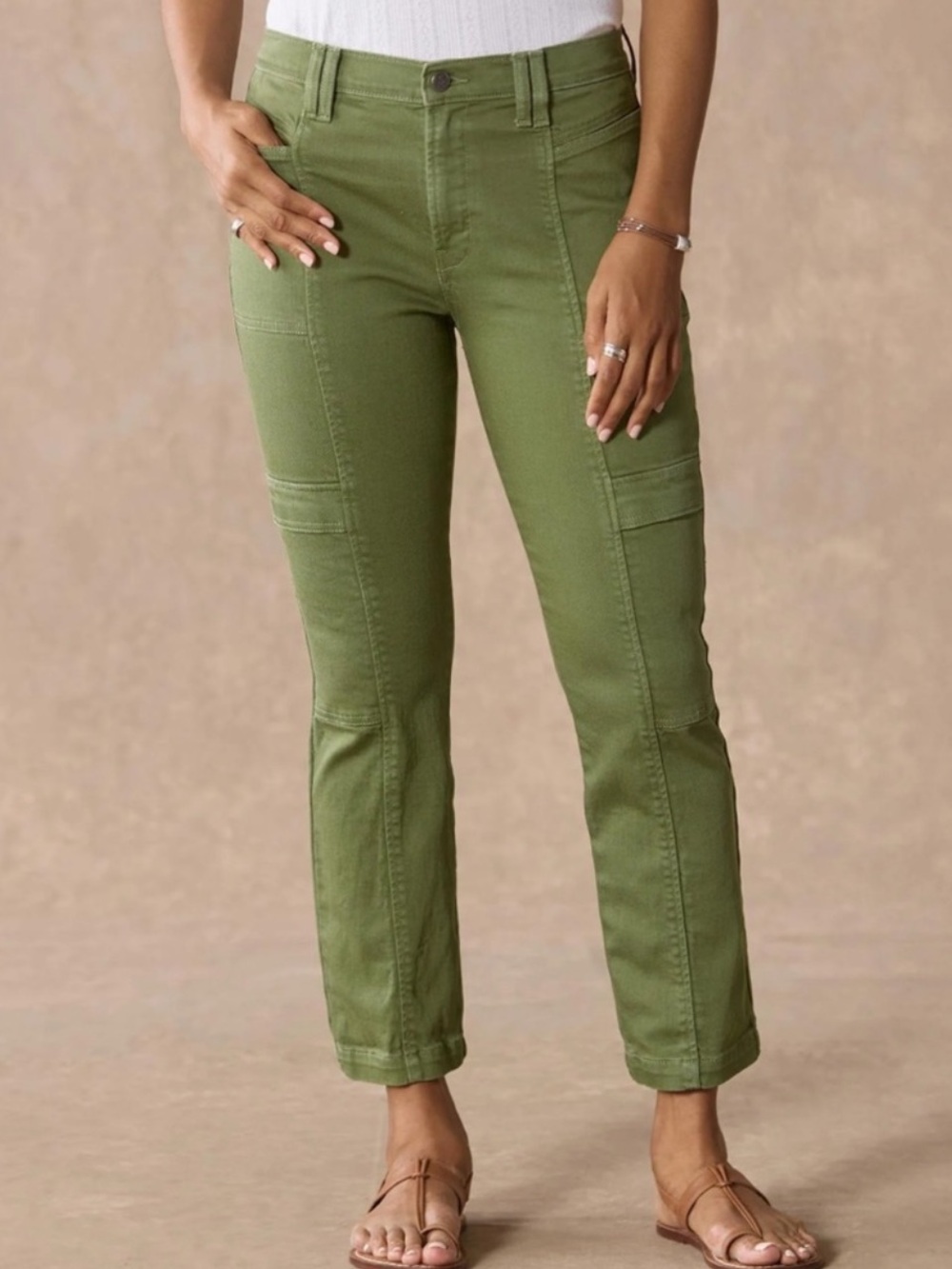 Sundance Bronte Cargo Pants - Rosemary Green Size 30 Slim Straight Utility